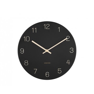 Nástenné hodiny Karlsson KA5788BK Charm Engraved Numbers, 30 cm Nástenné hodiny Karlsson KA5788BK Charm Engraved Numbers, 30 cm